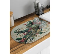 Коврик для сушки посуды JoyArty Нарядные игрушки овальный 58x38 см sbm_sd3914_58x38