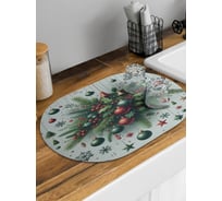 Коврик для сушки посуды JoyArty Новогодние чудеса овальный 58x38 см sbm_sd3872_58x38