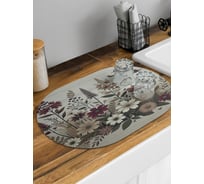 Коврик для сушки посуды JoyArty Бабочки на лугу овальный 58x38 см sbm_sd3574_58x38