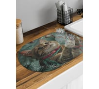 Коврик для сушки посуды JoyArty Играющий котик овальный 58x38 см sbm_sd3980_58x38
