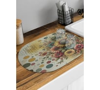 Коврик для сушки посуды JoyArty Волшебные цветы овальный 58x38 см sbm_sd3563_58x38