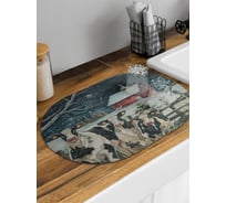 Коврик для сушки посуды JoyArty Коровы на прогулке овальный 58x38 см sbm_sd3988_58x38