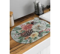 Коврик для сушки посуды JoyArty Букет с шишками овальный 58x38 см sbm_sd3995_58x38