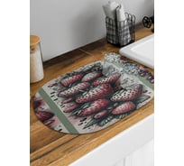 Коврик для сушки посуды JoyArty Клубника овальный 58x38 см sbm_sd3444_58x38