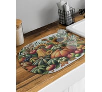 Коврик для сушки посуды JoyArty Фруктовая поляна овальный 58x38 см sbm_sd4024_58x38