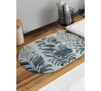 Коврик для сушки посуды JoyArty Серые цветы овальный 58x38 см sbm_sd3556_58x38
