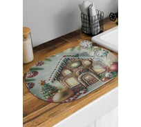 Коврик для сушки посуды JoyArty Пряничный домик овальный 58x38 см sbm_sd3882_58x38