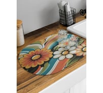 Коврик для сушки посуды JoyArty Раскраска цветов овальный 58x38 см sbm_sd3549_58x38