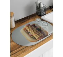 Коврик для сушки посуды JoyArty Хот-дог овальный 58x38 см sbm_sd3454_58x38