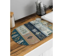 Коврик для сушки посуды JoyArty Цветочные обои овальный 58x38 см sbm_sd3410_58x38