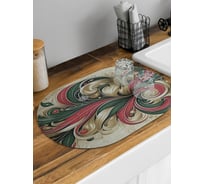 Коврик для сушки посуды JoyArty Узоры краской овальный 58x38 см sbm_sd3919_58x38