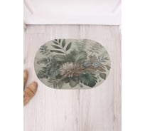 Коврик в прихожую JoyArty овальный Винтажные цветы 58x38 см sbm_sd3553_58x38