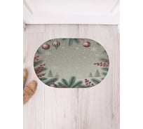Коврик в прихожую JoyArty овальный Нарядный лес 58x38 см sbm_sd3956_58x38