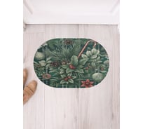 Коврик в прихожую JoyArty овальный Клетчатая композиция 58x38 см sbm_sd3912_58x38