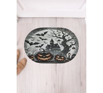 Коврик в прихожую JoyArty овальный Ночь страха 58x38 см sbm_sd3931_58x38