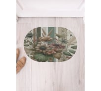 Коврик в прихожую JoyArty овальный Луговой букет 58x38 см sbm_sd3512_58x38