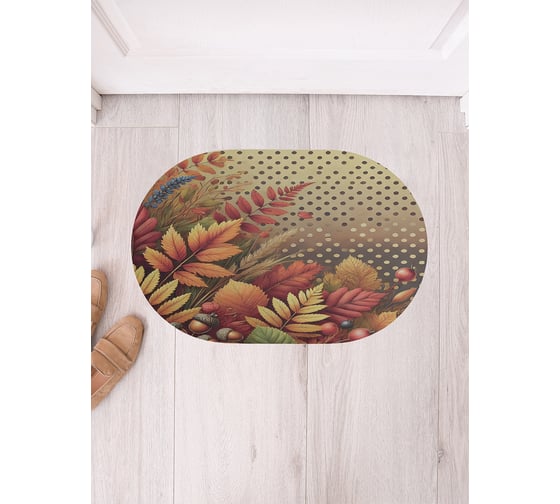 Коврик в прихожую JoyArty овальный Осенняя композиция 58x38 см sbm_sd4016_58x38 1