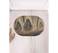 Коврик в прихожую JoyArty овальный Привидения идут 58x38 см sbm_sd3843_58x38
