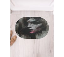 Коврик в прихожую JoyArty овальный Рисунок девушки 58x38 см sbm_sd3573_58x38