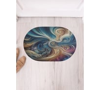 Коврик в прихожую JoyArty овальный Разводы краской 58x38 см sbm_sd3475_58x38