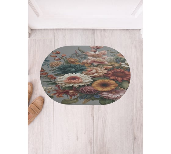 Коврик в прихожую JoyArty овальный Сухоцветы осени 58x38 см sbm_sd3419_58x38