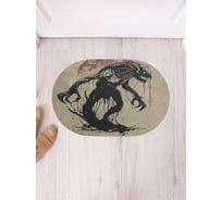 Коврик в прихожую JoyArty овальный Существо в поиске 58x38 см sbm_sd3850_58x38