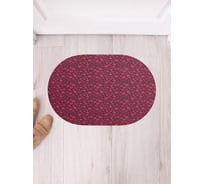 Коврик придверный грязезащитный в прихожую JoyArty с принтом Случайные сердца овальный 58x38 см sbm_210717_58x38