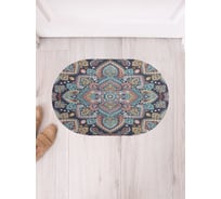 Коврик придверный грязезащитный в прихожую JoyArty с принтом Цветочный орнамент овальный 58x38 см sbm_33877_58x38