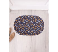 Коврик придверный грязезащитный в прихожую JoyArty с принтом Призраки Хэллоуина овальный 58x38 см sbm_427326_58x38