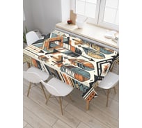 Прямоугольная тканевая скатерть на стол с рисунком JoyArty Этнические узоры 145х180 см tc_sd3433_180x145