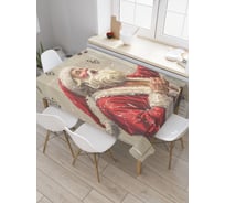 Прямоугольная тканевая скатерть на стол с рисунком JoyArty Звонкая песня 120х145 см, серия Новый год и Рождество tc_sd3999_120x145