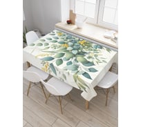 Прямоугольная тканевая скатерть на стол с рисунком JoyArty Эвкалипт 145х180 см tc_sd3534_180x145