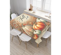 Прямоугольная тканевая скатерть на стол с рисунком JoyArty Тыква в узоре 120х145 см tc_sd4013_120x145