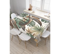 Прямоугольная тканевая скатерть на стол с рисунком JoyArty Черепаха летает 145х180 см tc_sd3559_180x145