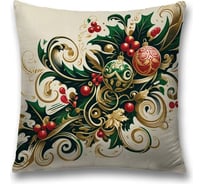 Декоративная наволочка на молнии JoyArty Нарядные игрушки 45x45 см, серия Новый год и Рождество sl_sd3914