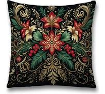 Декоративная наволочка на молнии JoyArty Узорчатая композиция 45x45 см, серия Новый год и Рождество sl_sd3925