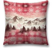 Декоративная наволочка на молнии JoyArty Снежные горы 45x45 см, серия Новый год и Рождество sl_sd3942