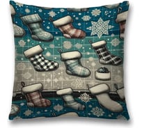 Декоративная наволочка на молнии JoyArty Разнообразие валенок 45x45 см, серия Новый год и Рождество sl_sd3945