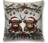 Декоративная наволочка на молнии JoyArty Новогодние быки 45x45 см, серия Новый год и Рождество sl_sd3959
