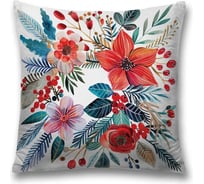 Декоративная наволочка на молнии JoyArty Цветочный сбор 45x45 см, серия Новый год и Рождество sl_sd3996