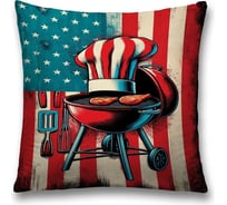 Декоративная наволочка на молнии JoyArty Барбекю 45x45 см sl_sd3455