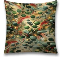 Декоративная наволочка на молнии JoyArty Листья в огоньках 45x45 см, серия Новый год и Рождество sl_sd3948