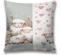 Декоративная наволочка на молнии JoyArty Милые овечки 45x45 см sl_sd3439