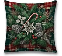 Декоративная наволочка на молнии JoyArty Снежинки в иголках 45x45 см, серия Новый год и Рождество sl_sd3904