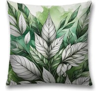 Декоративная наволочка на молнии JoyArty Рисунок листьев 45x45 см sl_sd3477