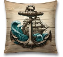 Декоративная наволочка на молнии JoyArty Якорь на дереве 45x45 см sl_sd3524