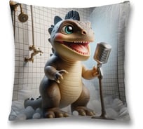 Декоративная наволочка на молнии JoyArty Динозавр поет 45x45 см sl_sd3459