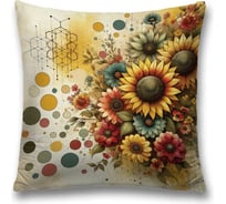 Декоративная наволочка на молнии JoyArty Волшебные цветы 45x45 см sl_sd3563