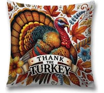 Декоративная наволочка на молнии JoyArty Индюшка в цветах 45x45 см sl_sd4028
