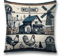 Декоративная наволочка на молнии JoyArty Ферма 45x45 см sl_sd3539